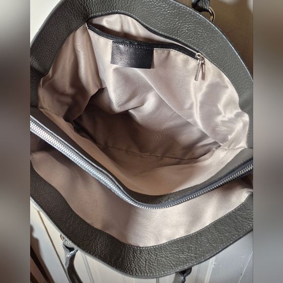 Borse In Pelle Italian Pebbled Leather Large Tote - Picture 4 of 8